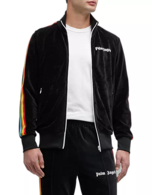 Men's Rainbow Chenille Track Jacket
