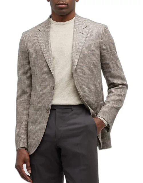 Men's Prince of Wales Single-Breasted Sport Coat