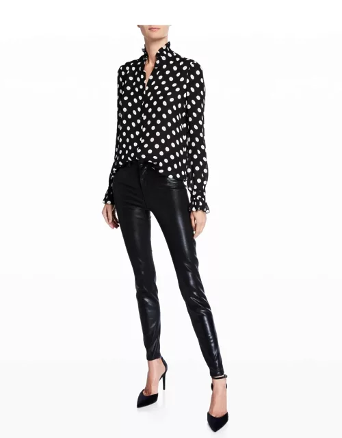 Marguerite Coated Modal Denim High-Rise Skinny Jean