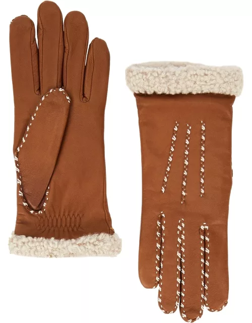 Agnelle Marie Louise Brown Leather Glove
