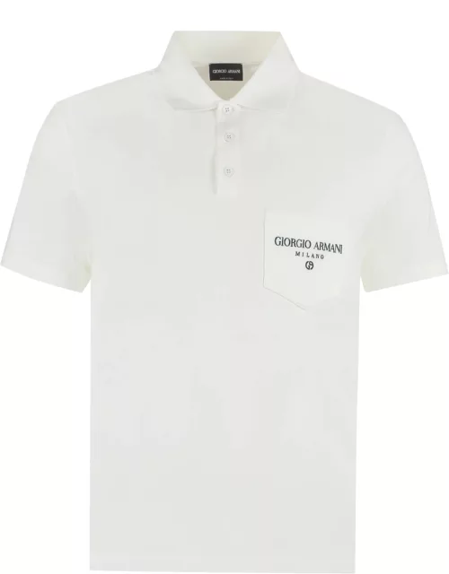 Giorgio Armani Logo Cotton Polo Shirt