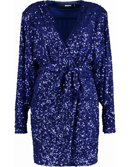 Rotate by Birger Christensen Sequined Wrap-dres