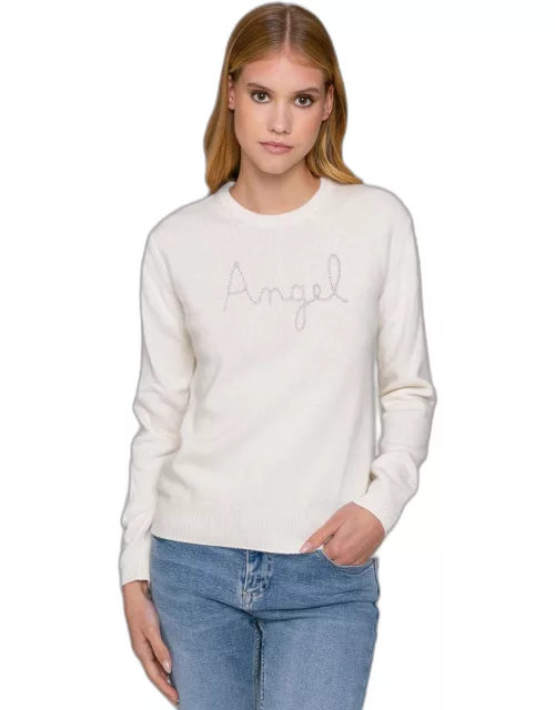 MC2 Saint Barth Woman Sweater With Angel Wings Embroidery