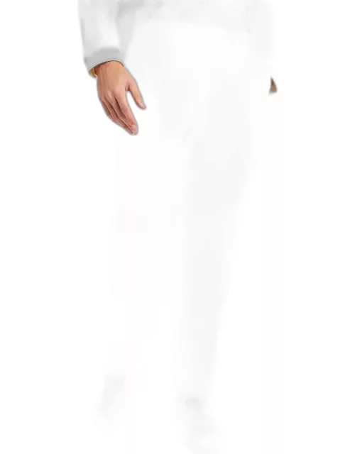Men's Solid Cotton-Blend Trouser
