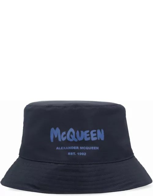 Alexander McQueen Logo Print Bucket Hat