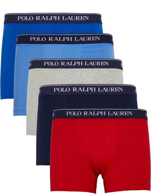 Polo Ralph Lauren Stretch-cotton Boxer Trunks - Set Of Five - Multicoloured