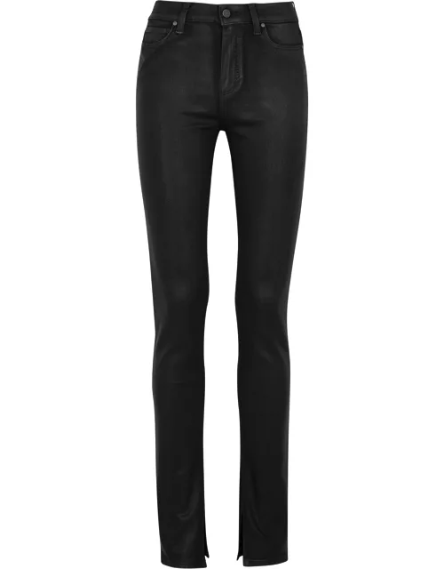 Paige Constance Coated Skinny Jeans - Black