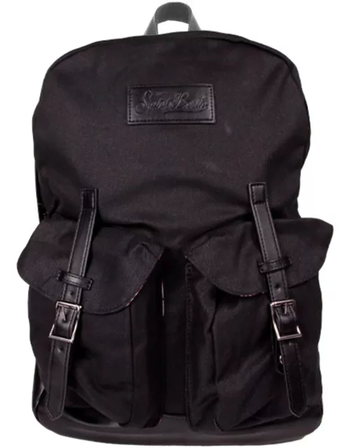 MC2 Saint Barth Black Canvas Backpack