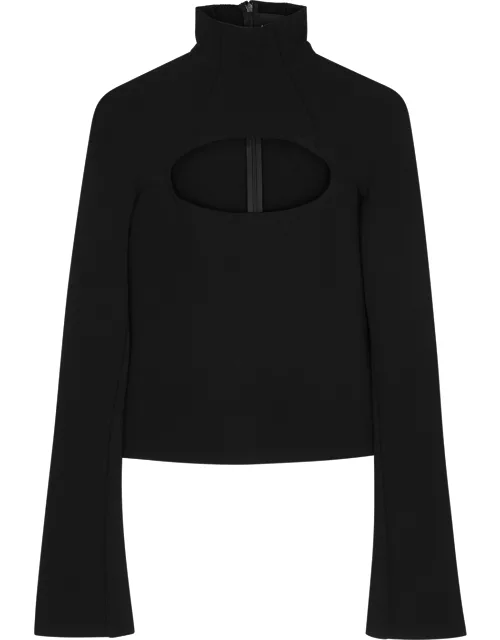A.W.A.K.E Mode Cut-out Jersey Top - Black