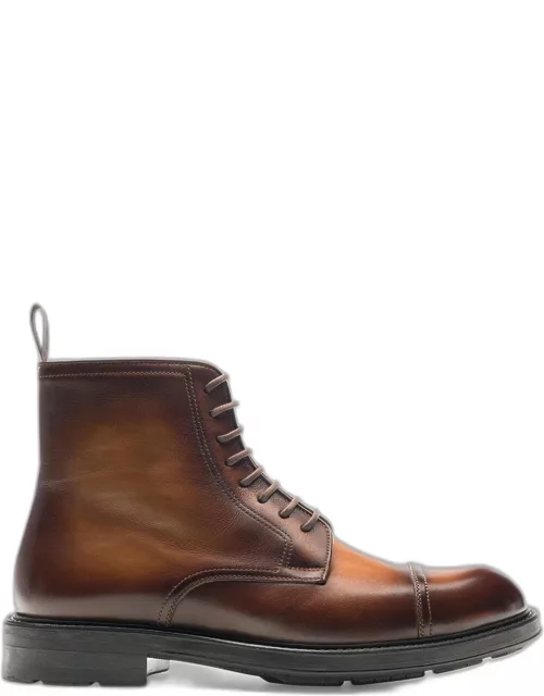 Men's Lerato Leather Lace-Up Zip Boot