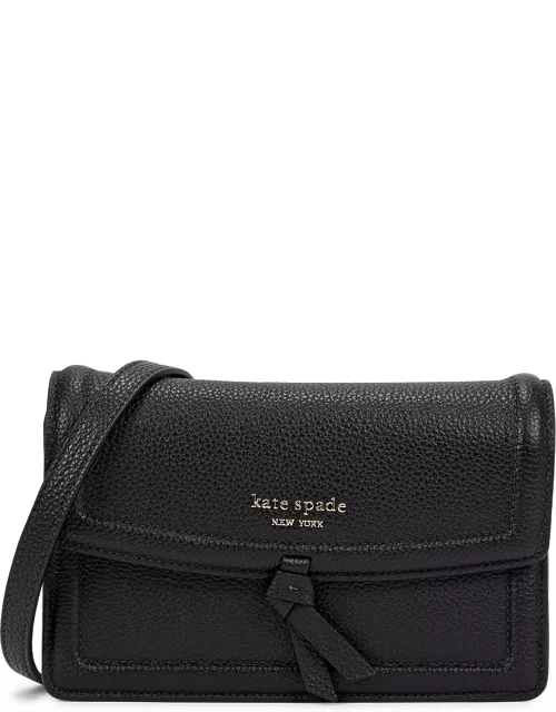 Kate Spade New York Knott Grained Leather Cross-body Bag - Black