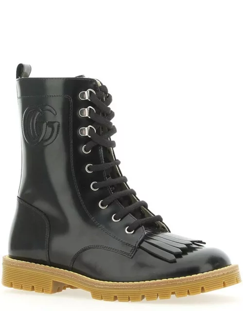 Gucci Logo Detailed Lace-up Boot