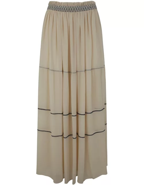 See by Chloé Long Pleated Skirt