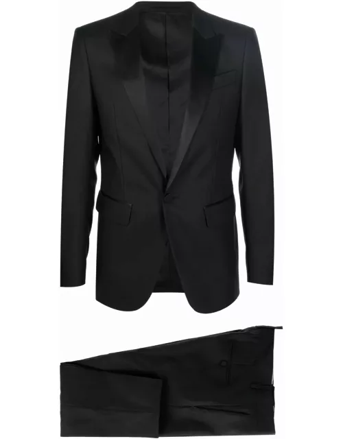 Dsquared2 Black Berlin Wool And Silk Suit