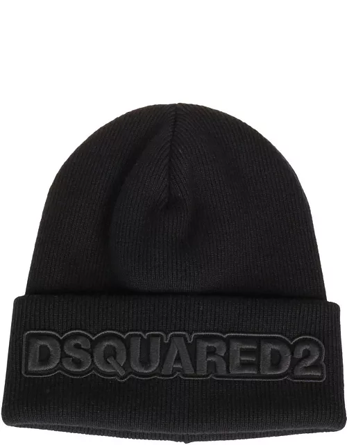 Dsquared2 Logo Embroidered Knit Beanie