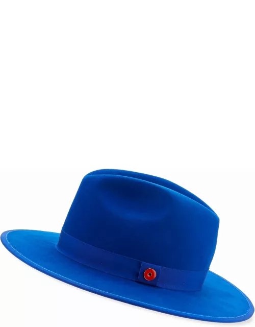 Queen Red-Brim Wool Fedora Hat