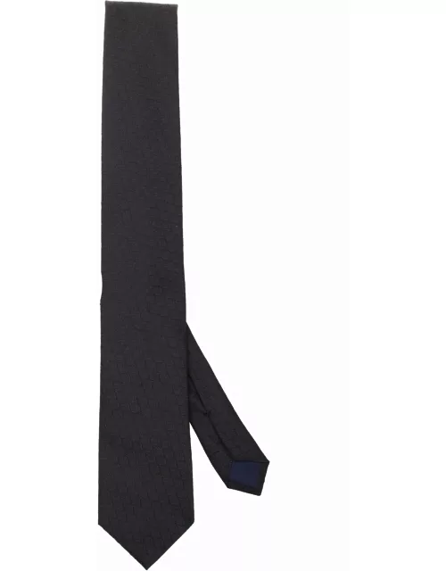 Corneliani Black silk blend tie