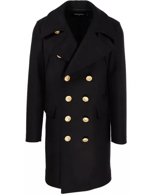 Dsquared2 Double Breasted Long-sleeved Coat