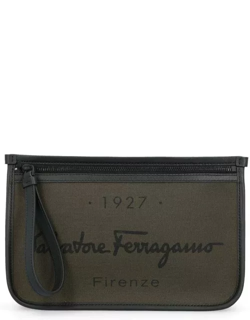 Ferragamo 1927 Logo Printed Toiletry Bag