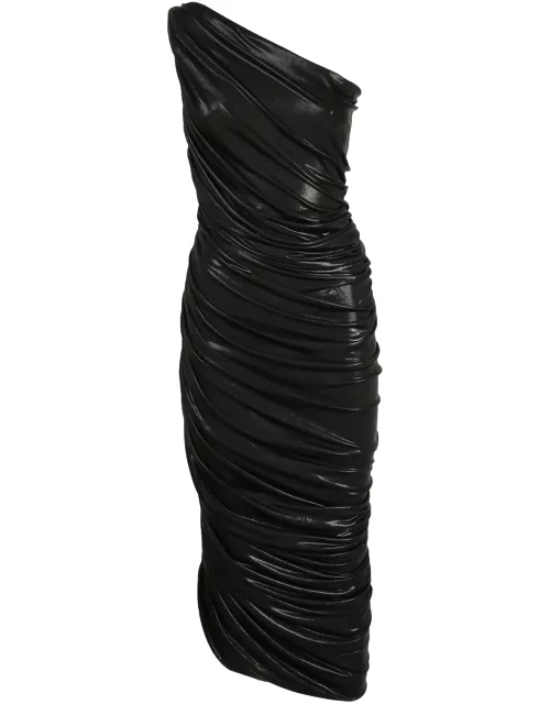 Norma Kamali One-shoulder Dress With Ruched Black