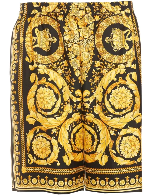 Versace Shorts With Baroque Print