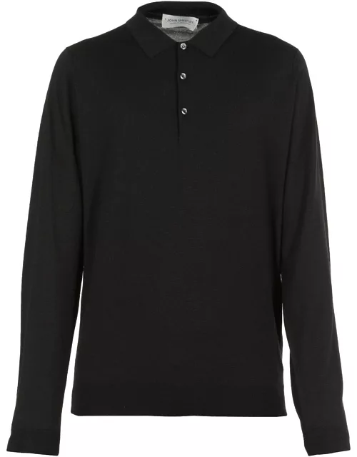 John Smedley Belper Buttoned Knitted Polo Shirt