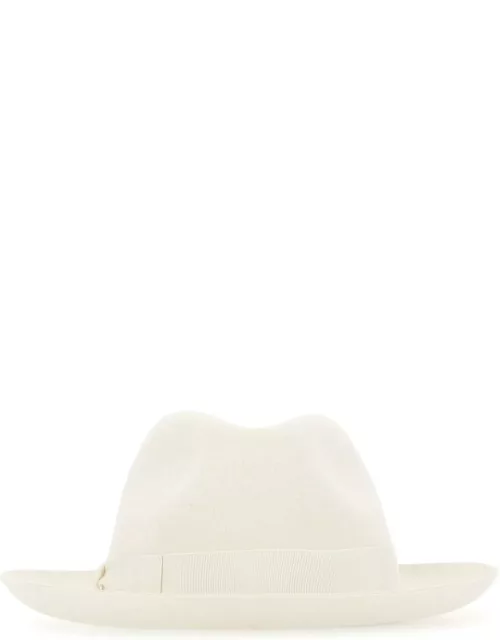 Borsalino White Felt Hat