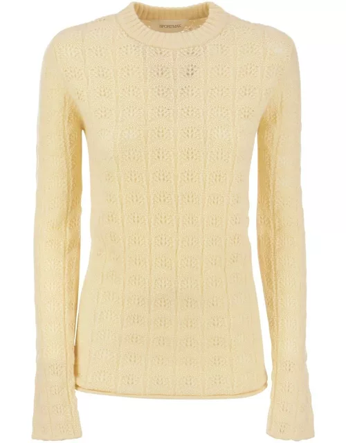 SportMax Perforated Pattern Crewneck Sweater