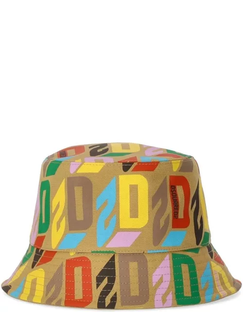 Dsquared2 D2 Monogram Multicolor Bucket Hat