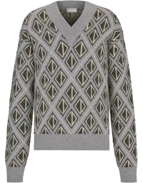 Dior Cd Diamond Motif Wool Sweater