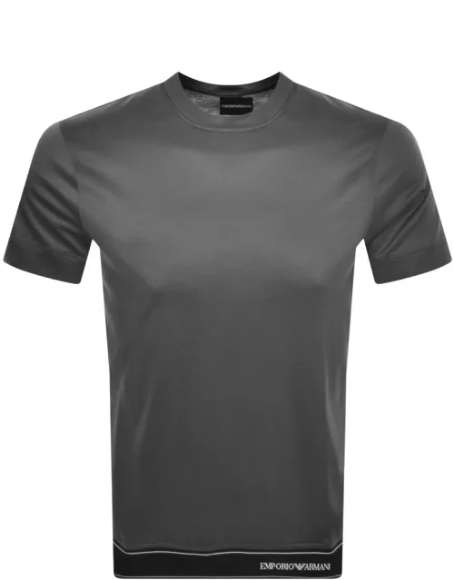 Emporio Armani Tape Logo T Shirt Grey