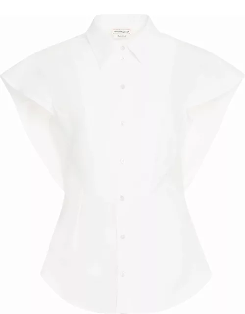 Alexander McQueen Short-sleeved Cotton Shirt