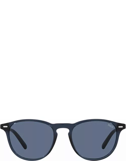 Polo Ralph Lauren Ph4181 Shiny Transparent Navy Blue Sunglasse
