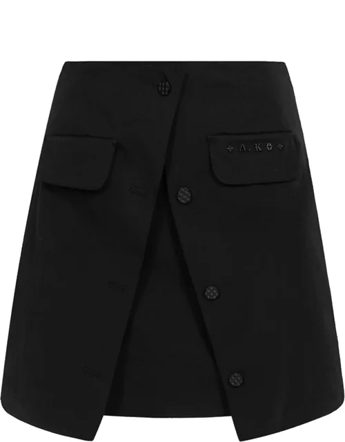 A-Line Wrap Mini Skirt