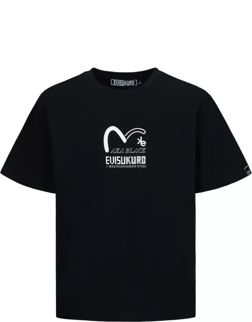 Seagull and Logo Print T-Shirt