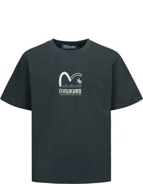 Seagull and Logo Print T-Shirt
