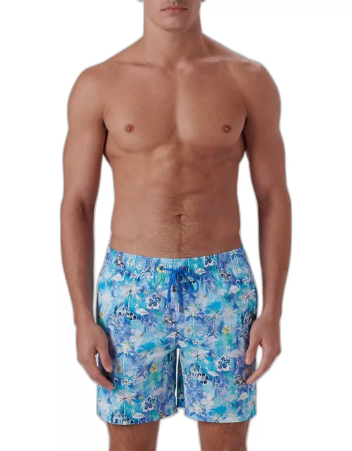 Men's Cosmo Quick-Dry Printed Swim Trunk