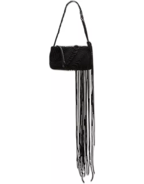 Wavy Fringe Silk Shoulder Bag