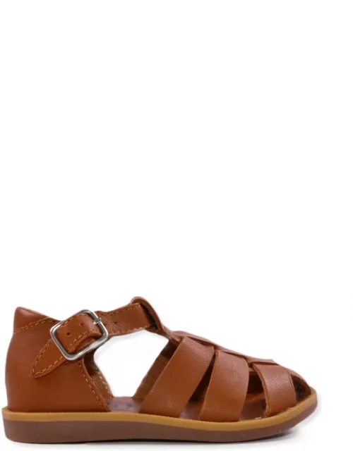 Pom d'Api Open Sandals In Smooth Leather