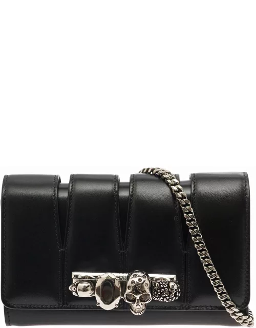 Alexander McQueen the Slush Clutch With Skull Detail In Leather Woman