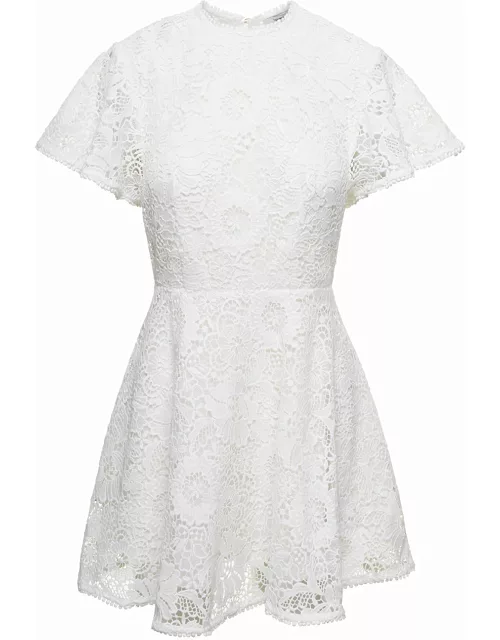 Sabina Musayev sue Mini White Dress With Cut-out At The Back In Lace Woman