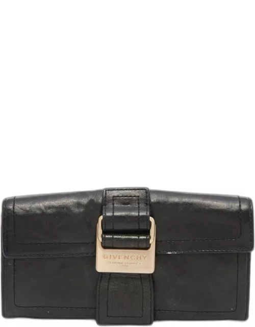 Givenchy Deep Green Leather Flap Continental Wallet