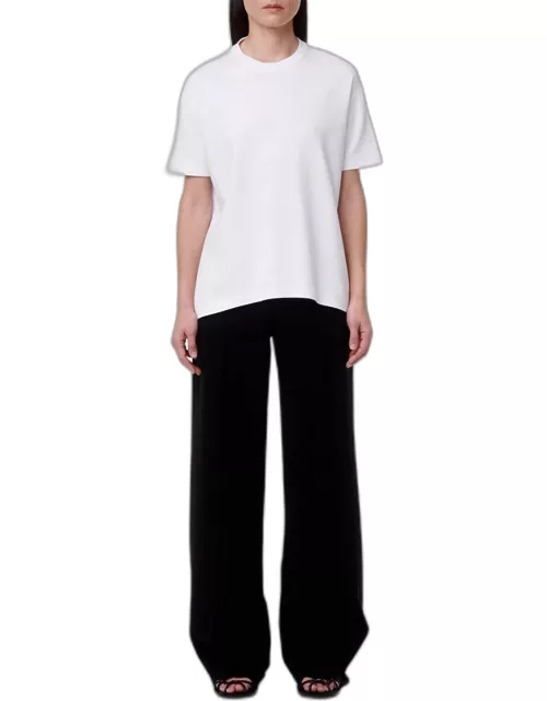 Luxe Seamed Cotton Short Sleeve T-Shirt
