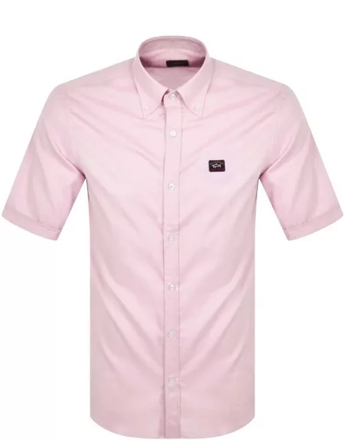 Paul And Shark Cotton Short Sleeve Shirt Pink