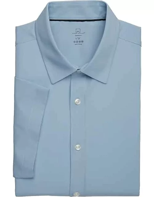 Collection by Michael Strahan Men's Michael Strahan Modern Fit Short Sleeve Dress Shirt Lt Blue Solid