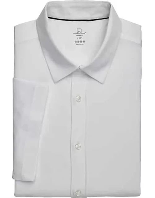 Collection by Michael Strahan Men's Michael Strahan Modern Fit Short Sleeve Dress Shirt White Solid