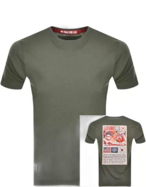Alpha Industries USN Blood T Shirt Green