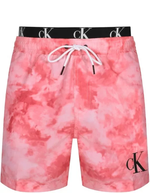Calvin Klein Tie Dye Swim Shorts Pink
