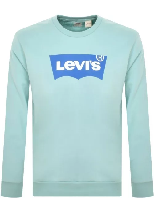 Levis Standard Graphic Crew Neck Sweatshirt Blue