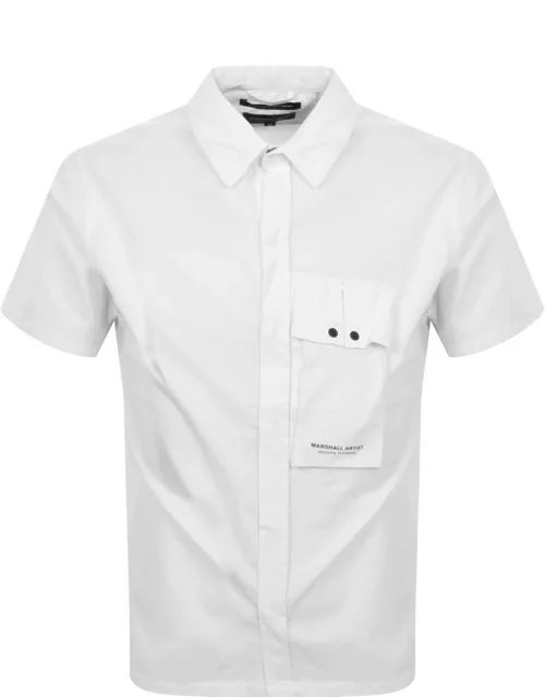 Marshall Artist Gaberdine Short Sleeve Shirt White